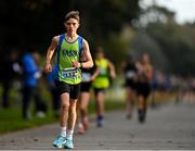 17 December 2023; Ryan Mcdevitt of Metro St Brigids, Dublin, competes in the boys under 16 3km during the National Race Walking Championships and World Athletics Race Walking Tour Bronze at Raheny Park in Dublin. Photo by Sam Barnes/Sportsfile