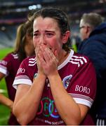17 December 2023; Orla Hanrick of Dicksboro after her side's victory in the AIB Camogie All-Ireland Senior Club Championship final match between Dicksboro of Kilkenny and Sarsfields of Galway at Croke Park in Dublin. Photo by Piaras Ó Mídheach/Sportsfile