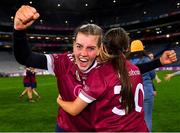 17 December 2023; Aoife Prendergast of Dicksboro celebrates after her side's victory in the AIB Camogie All-Ireland Senior Club Championship final match between Dicksboro of Kilkenny and Sarsfields of Galway at Croke Park in Dublin. Photo by Piaras Ó Mídheach/Sportsfile