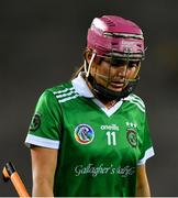 17 December 2023; Orlaith McGrath of Sarsfields after her side's defeat in the AIB Camogie All-Ireland Senior Club Championship final match between Dicksboro of Kilkenny and Sarsfields of Galway at Croke Park in Dublin. Photo by Stephen Marken/Sportsfile