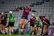 17 December 2023; Aoife Prendergast of Dicksboro after her side's victory in the AIB Camogie All-Ireland Senior Club Championship final match between Dicksboro of Kilkenny and Sarsfields of Galway at Croke Park in Dublin. Photo by Stephen Marken/Sportsfile