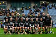 17 December 2023; The Clanmaurice team before the AIB Camogie All-Ireland Intermediate Club Championship final match between Clanmaurice of Kerry and Na Fianna of Meath at Croke Park in Dublin. Photo by Stephen Marken/Sportsfile