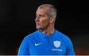 16 December 2023; Racing 92 head coach Stuart Lancaster before the Investec Champions Cup Pool 2 Round 2 match between Ulster and Racing 92 at Kingspan Stadium in Belfast. Photo by Ramsey Cardy/Sportsfile