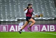17 December 2023; Rose Kelly of Dicksboro celebrates after her side's victory in the AIB Camogie All-Ireland Senior Club Championship final match between Dicksboro of Kilkenny and Sarsfields of Galway at Croke Park in Dublin. Photo by Piaras Ó Mídheach/Sportsfile