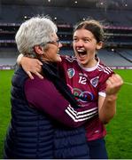 17 December 2023; Rachel Dowling of Dicksboro celebrates after her side's victory in the AIB Camogie All-Ireland Senior Club Championship final match between Dicksboro of Kilkenny and Sarsfields of Galway at Croke Park in Dublin. Photo by Piaras Ó Mídheach/Sportsfile