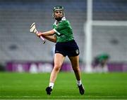 17 December 2023; Tara Kenny of Sarsfields during the AIB Camogie All-Ireland Senior Club Championship final match between Dicksboro of Kilkenny and Sarsfields of Galway at Croke Park in Dublin. Photo by Piaras Ó Mídheach/Sportsfile