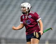17 December 2023; Amy Clifford of Dicksboro celebrates a late score during the AIB Camogie All-Ireland Senior Club Championship final match between Dicksboro of Kilkenny and Sarsfields of Galway at Croke Park in Dublin. Photo by Piaras Ó Mídheach/Sportsfile