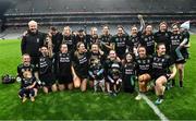 17 December 2023; Clanmaurice celebrate after the AIB Camogie All-Ireland Intermediate Club Championship final match between Clanmaurice of Kerry and Na Fianna of Meath at Croke Park in Dublin. Photo by Piaras Ó Mídheach/Sportsfile