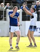 22 October 2023; Johnny Doyle of Allenwood celebrates after his side's victory in the Kildare County Intermediate Club Football Championship final between Castledermot and Allenwood at Netwatch Cullen Park in Carlow. Photo by Piaras Ó Mídheach/Sportsfile