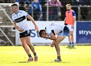 22 October 2023; Johnny Doyle of Allenwood celebrates after his side's victory in the Kildare County Intermediate Club Football Championship final between Castledermot and Allenwood at Netwatch Cullen Park in Carlow. Photo by Piaras Ó Mídheach/Sportsfile