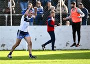 22 October 2023; Johnny Doyle of Allenwood celebrates during the Kildare County Intermediate Club Football Championship final between Castledermot and Allenwood at Netwatch Cullen Park in Carlow. Photo by Piaras Ó Mídheach/Sportsfile