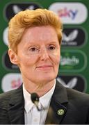 19 December 2023; Newly appointed Republic of Ireland head coach Eileen Gleeson during a media conference at the Aviva Stadium in Dublin. Photo by Seb Daly/Sportsfile