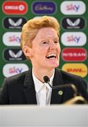 19 December 2023; Newly appointed Republic of Ireland head coach Eileen Gleeson during a media conference at the Aviva Stadium in Dublin. Photo by Seb Daly/Sportsfile