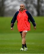 20 December 2023; Simon Zebo during a Munster rugby squad training session at the University of Limerick in Limerick. Photo by David Fitzgerald/Sportsfile