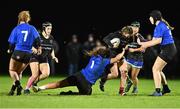 20 December 2023; Aoife Corcoran of Metro in action against Emma Jane Wilson of North Midlands during the BearingPoint Sarah Robinson Cup round three match between Metro and North Midlands at Maynooth University in Kildare. Photo by Piaras Ó Mídheach/Sportsfile