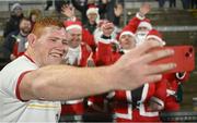 22 December 2023; Steven Kitshoff of Ulster with supporters after the United Rugby Championship match between Ulster and Connacht at Kingspan Stadium in Belfast. Photo by David Fitzgerald/Sportsfile