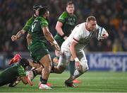 22 December 2023; Kieran Treadwell of Ulster is tackled by Darragh Murray of Connacht during the United Rugby Championship match between Ulster and Connacht at Kingspan Stadium in Belfast. Photo by David Fitzgerald/Sportsfile