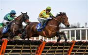 26 December 2023; Ataboycharlie, with JJ Slevin up, right, jump the last alongside Woodstream Lad, with Conor Owens up, on their way to winning the careers@dornangroup.com Novice Handicap Hurdle on day one of the Leopardstown Christmas Festival at Leopardstown Racecourse in Dublin. Photo by David Fitzgerald/Sportsfile