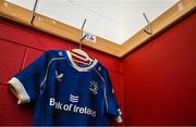 26 December 2023; The jersey of Leinster captain Garry Ringrose hangs in the dressing room before the United Rugby Championship match between Munster and Leinster at Thomond Park in Limerick. Photo by Brendan Moran/Sportsfile