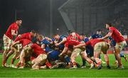 26 December 2023; Players from both sides contest for the ball in a maul during the United Rugby Championship match between Munster and Leinster at Thomond Park in Limerick. Photo by Brendan Moran/Sportsfile