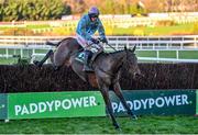 27 December 2023; Meetingofthewaters, with Danny Mullins up, jump the last on their way to winning the Paddy Power Steeplechase on day two of the Leopardstown Christmas Festival at Leopardstown Racecourse in Dublin. Photo by David Fitzgerald/Sportsfile