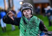27 December 2023; Jockey Sean O'Keeffe after the Paddy Power Steeplechase on day two of the Leopardstown Christmas Festival at Leopardstown Racecourse in Dublin. Photo by David Fitzgerald/Sportsfile