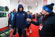 26 December 2023; Jack Conan of Leinster arrives before the United Rugby Championship match between Munster and Leinster at Thomond Park in Limerick. Photo by Brendan Moran/Sportsfile
