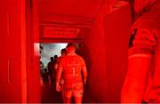 26 December 2023; Dave Kilcoyne of Munster makes his way down the player's tunnel to the pitch before the United Rugby Championship match between Munster and Leinster at Thomond Park in Limerick. Photo by Brendan Moran/Sportsfile