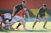 29 December 2023; Jake O'Riordan of Munster during the Challenge Match between Ireland U20 and Munster Development XV at Musgrave Park in Cork. Photo by Eóin Noonan/Sportsfile