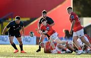 29 December 2023; Jake O'Riordan of Munster during the Challenge Match between Ireland U20 and Munster Development XV at Musgrave Park in Cork. Photo by Eóin Noonan/Sportsfile