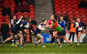 29 December 2023; Eimear Corri of Wolfhounds in action against Shannon Touhey of Clovers during the Celtic Challenge match between Wolfhounds and Clovers at Musgrave Park in Cork. Photo by Eóin Noonan/Sportsfile