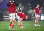 1 January 2024; Alex Kendellen of Munster dejected after his sides's defeat in the United Rugby Championship match between Connacht and Munster at The Sportsground in Galway. Photo by Seb Daly/Sportsfile