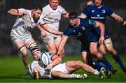 1 January 2024; Rob Herring of Ulster in action against Thomas Clarkson of Leinster during the United Rugby Championship match between Leinster and Ulster at RDS Arena in Dublin. Photo by Ramsey Cardy/Sportsfile