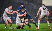 1 January 2024; Joe McCarthy of Leinster in action against Sean Reffell of Ulster during the United Rugby Championship match between Leinster and Ulster at RDS Arena in Dublin. Photo by Ramsey Cardy/Sportsfile