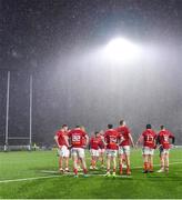 1 January 2024; Munster players after their side's defeat in the United Rugby Championship match between Connacht and Munster at The Sportsground in Galway.