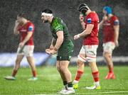 1 January 2024; Dylan Tierney-Martin of Connacht celebrates after his side's victory in the United Rugby Championship match between Connacht and Munster at The Sportsground in Galway.