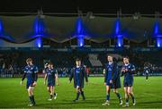 1 January 2024; Leinster players after their side's defeat in the United Rugby Championship match between Leinster and Ulster at RDS Arena in Dublin. Photo by Harry Murphy/Sportsfile