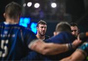 1 January 2024; Leinster captain Caelan Doris speaks to his teammates after their side's defeat in the United Rugby Championship match between Leinster and Ulster at RDS Arena in Dublin. Photo by Harry Murphy/Sportsfile