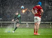 1 January 2024; JJ Hanrahan of Connacht takes a kick during the United Rugby Championship match between Connacht and Munster at The Sportsground in Galway. Photo by Piaras Ó Mídheach/Sportsfile