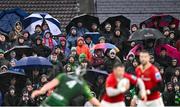 1 January 2024; Spectators during the United Rugby Championship match between Connacht and Munster at The Sportsground in Galway. Photo by Piaras Ó Mídheach/Sportsfile