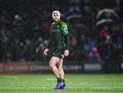 1 January 2024; Mack Hansen of Connacht during the United Rugby Championship match between Connacht and Munster at The Sportsground in Galway. Photo by Piaras Ó Mídheach/Sportsfile