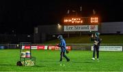 2 January 2024; Jack, right, and Fionn Molumphy, sons of Kerry manager Stephen Molumphy, help set out the warm up drills before the Co-Op Superstores Munster Hurling League Group B match between Kerry and Waterford at Austin Stack Park in Tralee, Kerry. Photo by Brendan Moran/Sportsfile