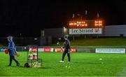 2 January 2024; Jack, right, and Fionn Molumphy, sons of Kerry manager Stephen Molumphy, help set out the warm up drills before the Co-Op Superstores Munster Hurling League Group B match between Kerry and Waterford at Austin Stack Park in Tralee, Kerry. Photo by Brendan Moran/Sportsfile