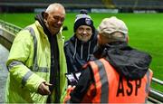 2 January 2024; Waterford manager Davy Fitzgerald meets stewards Mick Flavin, left, and Michael Walsh before the Co-Op Superstores Munster Hurling League Group B match between Kerry and Waterford at Austin Stack Park in Tralee, Kerry. Photo by Brendan Moran/Sportsfile