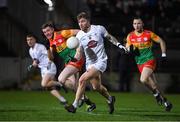 3 January 2024; Kevin O'Callaghan of Kildare in action against John Murphy of Carlow during the Dioralyte O'Byrne Cup Round 1 match between Carlow and Kildare at Netwatch Cullen Park in Carlow. Photo by Matt Browne/Sportsfile