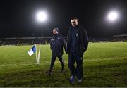 3 January 2024; Cavan manager Raymond Galligan and Cavan assistant manager Eamonn Murray after the Bank of Ireland Dr McKenna Cup Group B match between Cavan and Derry at Kingspan Breffni in Cavan. Photo by Piaras Ó Mídheach/Sportsfile