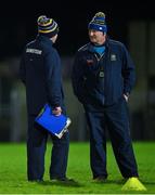3 January 2024; Tipperary skills performance coach Hugh Kenny, right, with manager Paul Kelly before the McGrath Cup Group A match between Kerry and Tipperary at Austin Stack Park in Tralee, Kerry. Photo by Brendan Moran/Sportsfile