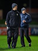 3 January 2024; Kerry manager Jack O'Connor, left, and coach Paddy Tally before the McGrath Cup Group A match between Kerry and Tipperary at Austin Stack Park in Tralee, Kerry. Photo by Brendan Moran/Sportsfile