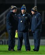 3 January 2024; Tipperary manager Paul Kelly, right, with skills performance coaches Michael O'Sullivan, left, and Hugh Kenny before the McGrath Cup Group A match between Kerry and Tipperary at Austin Stack Park in Tralee, Kerry. Photo by Brendan Moran/Sportsfile