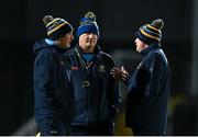 3 January 2024; Tipperary manager Paul Kelly, right, with skills performance coaches Michael O'Sullivan, left, and Hugh Kenny before the McGrath Cup Group A match between Kerry and Tipperary at Austin Stack Park in Tralee, Kerry. Photo by Brendan Moran/Sportsfile